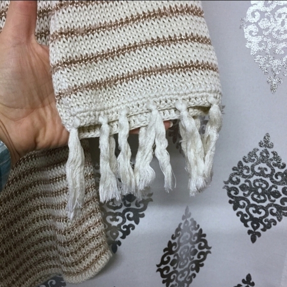 Nanette Lepore Crochet Gold and Cream Holiday Sweater - Picture 5 of 8